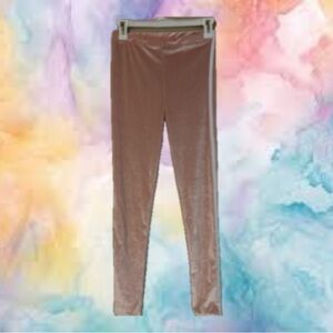 Velvet pink leggings